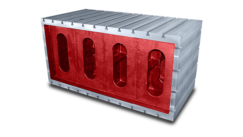 Aufspannwürfel mit vier Seiten und Spannschlitzen